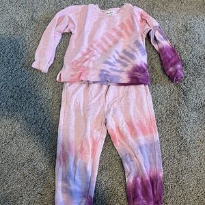 Kids 6-12 Month Tie-Dye Set - Pink and Purple